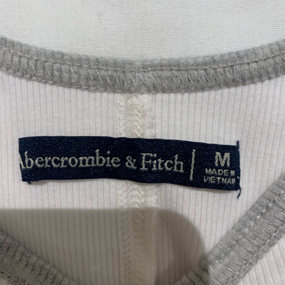Abercrombie & Fitch White and Grey Tank Top - Picture 3 of 3